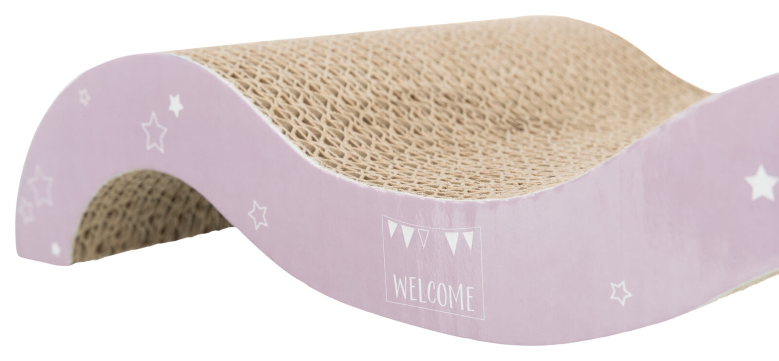 Junior griffoir vague, 38×7×18cm, mauve/menthe Junior griffoir vague, 38×7×18cm, mauve/menthe