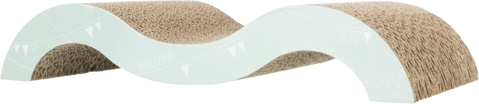 Junior griffoir vague, 38×7×18cm, mauve/menthe Junior griffoir vague, 38×7×18cm, mauve/menthe