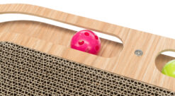 Alternative view of Griffoir carton avec jouet, catnip, en bois, 46×4×25cm