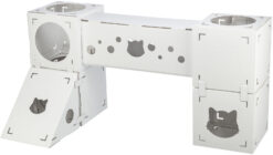 Alternative view of Meuble pour chats Finca Felice, en carton, 125×62×62cm, blan