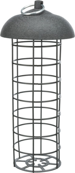 Mangeoire boule de graisse/toit, métal/plastique, noir