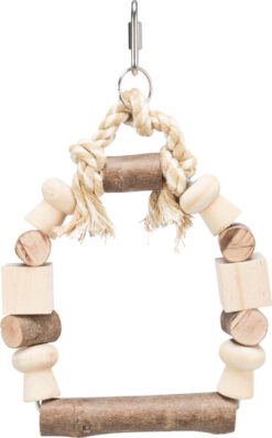 Bogenschaukel m. bunten Holzklötzen