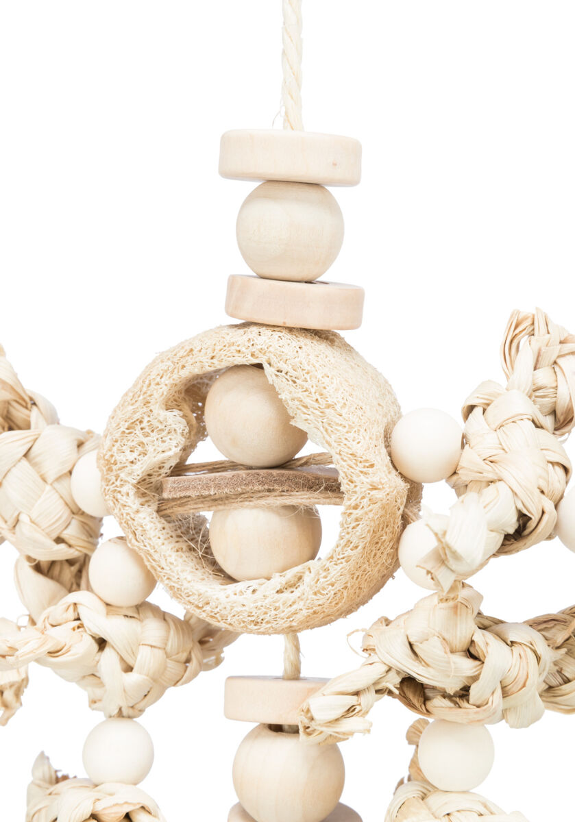 Jouet naturel, feuilles de bananier/bois/luffa, 42 cm Jouet naturel, feuilles de bananier/bois/luffa, 42 cm