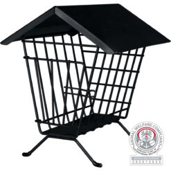 Râtelier à foin à poser, couvercle, en métal, noir