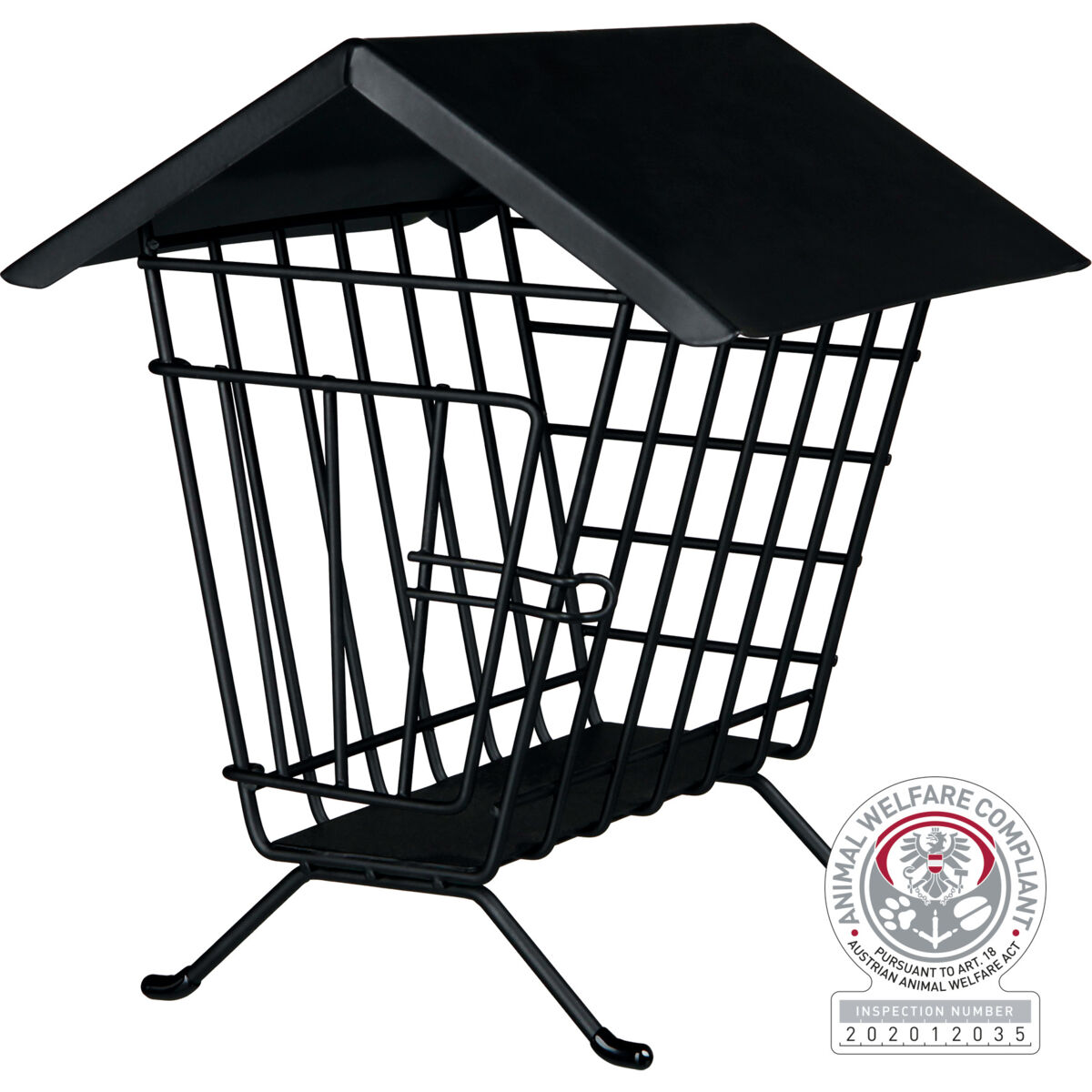 Râtelier à foin à poser, couvercle, en métal, noir 20x23x20cm Râtelier à foin à poser, couvercle, en métal, noir 20x23x20cm