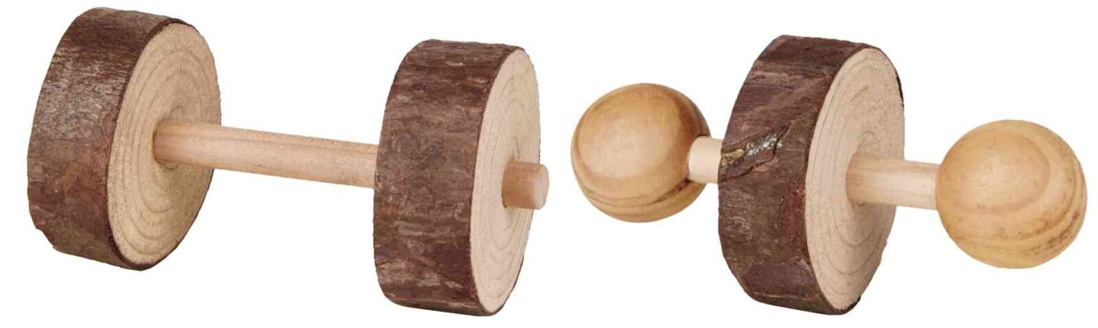 2 Haltères en bois nat.,9×ø 4.5cm 2 Haltères en bois nat.,9×ø 4.5cm