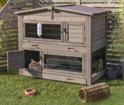 natura clapier, 2 étages, 133 × 120 × 83 cm, gris-vert