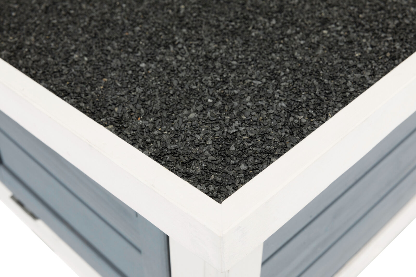 natura habitat petits animaux avec deux entrées, blanc/gris 70×43×45cm natura habitat petits animaux avec deux entrées, blanc/gris 70×43×45cm