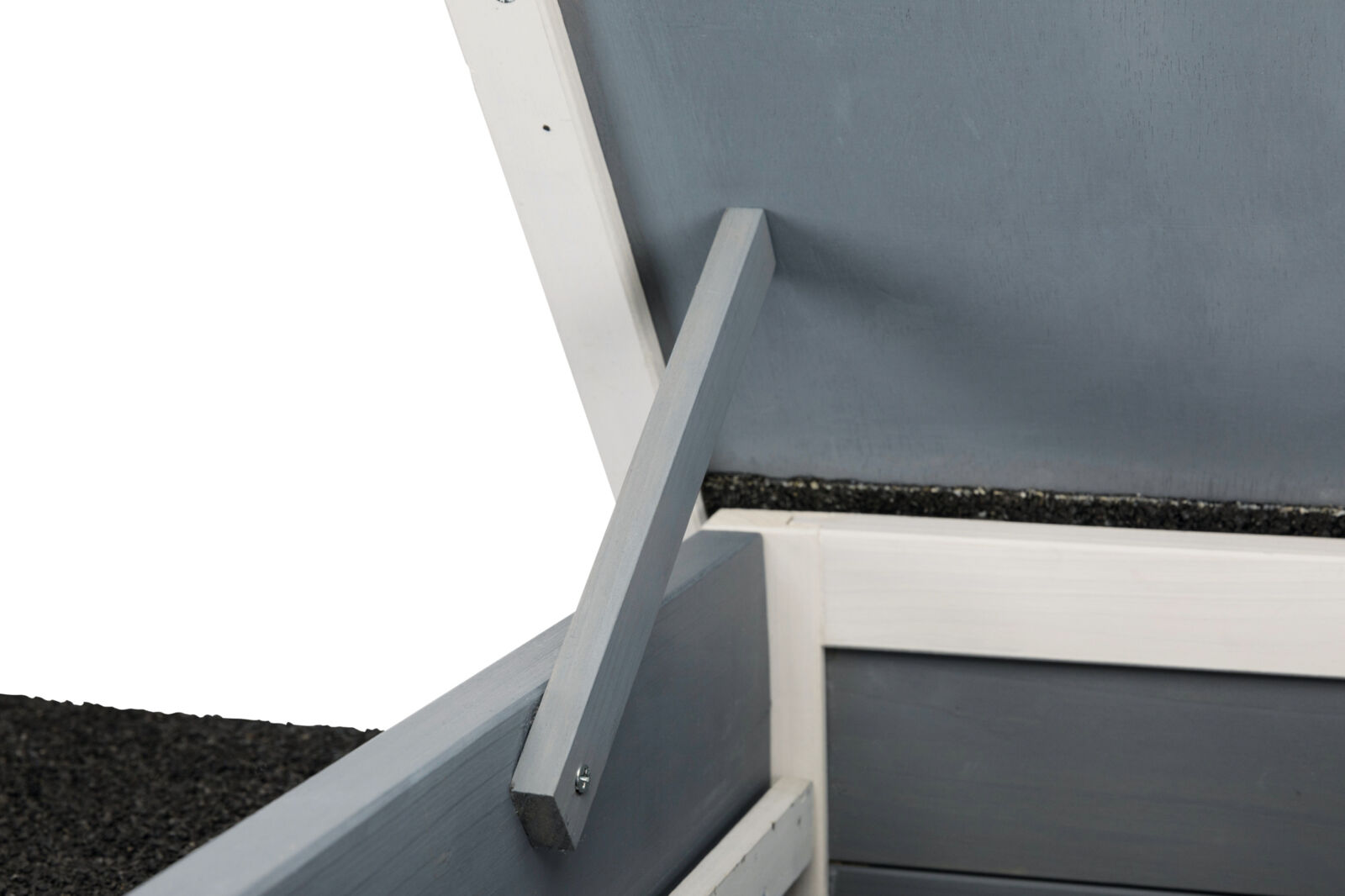 natura habitat petits animaux avec deux entrées, blanc/gris 70×43×45cm natura habitat petits animaux avec deux entrées, blanc/gris 70×43×45cm