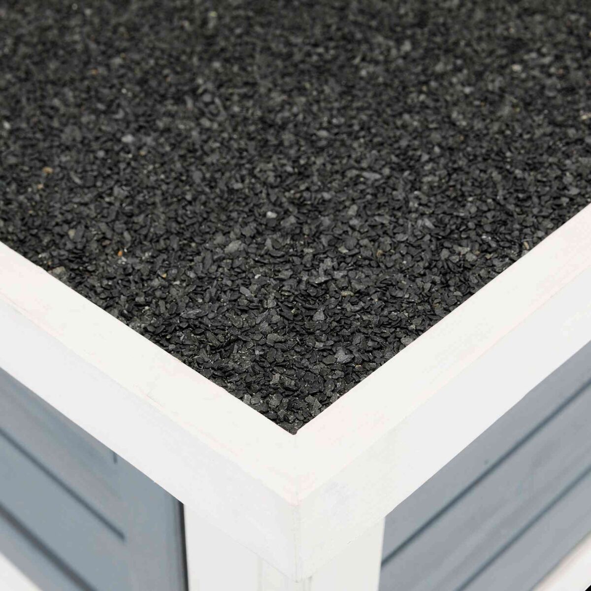 natura habitat petits animaux avec deux entrées, blanc/gris 70×43×45cm natura habitat petits animaux avec deux entrées, blanc/gris 70×43×45cm