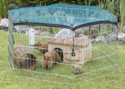 natura Enclos av.filet p.rongeurs, galvanisé, 6 éleménts