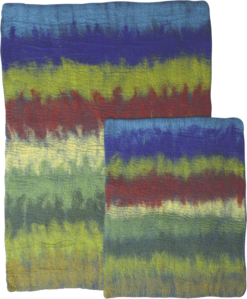 DDKC Tapis Multi Ombré, vert/rouge/bleu