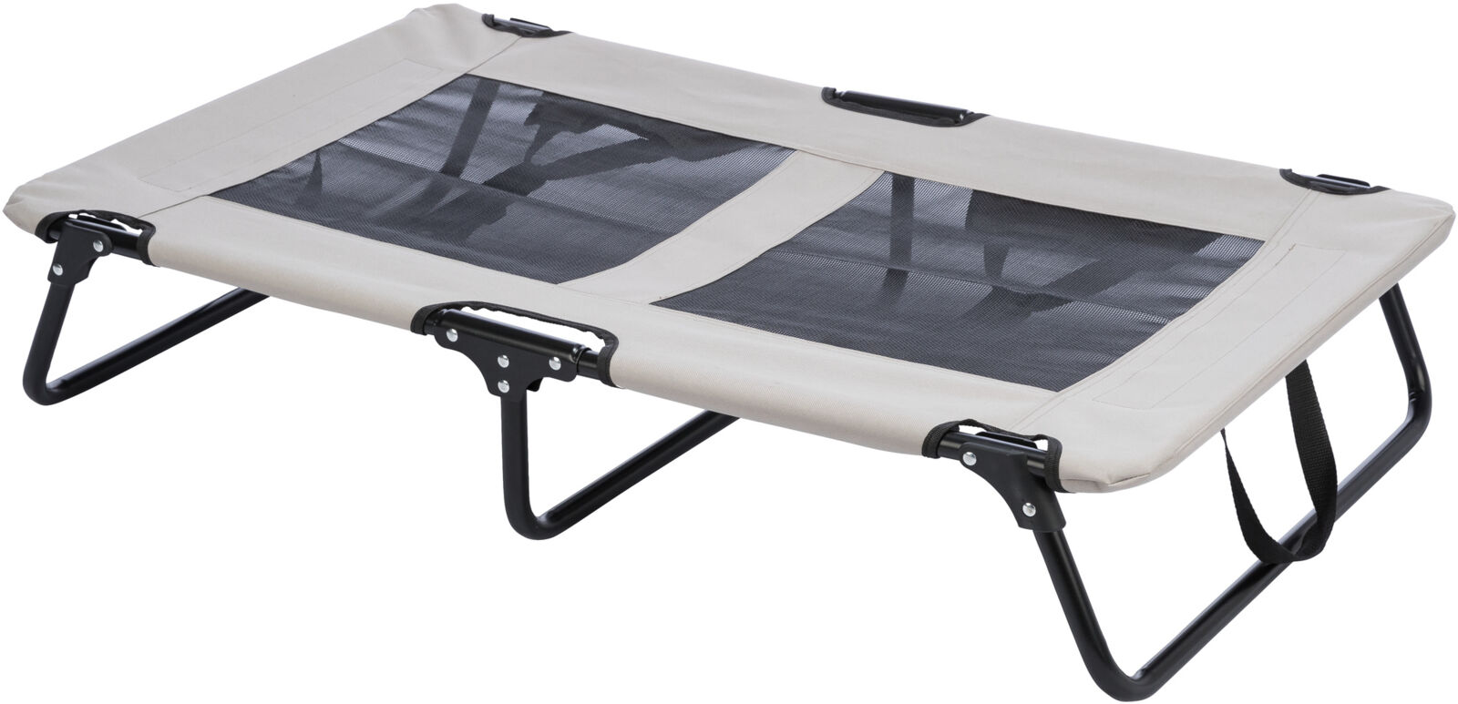 Chaise longue pour chien, beige/noir 120×19×70cm Chaise longue pour chien, beige/noir 120×19×70cm