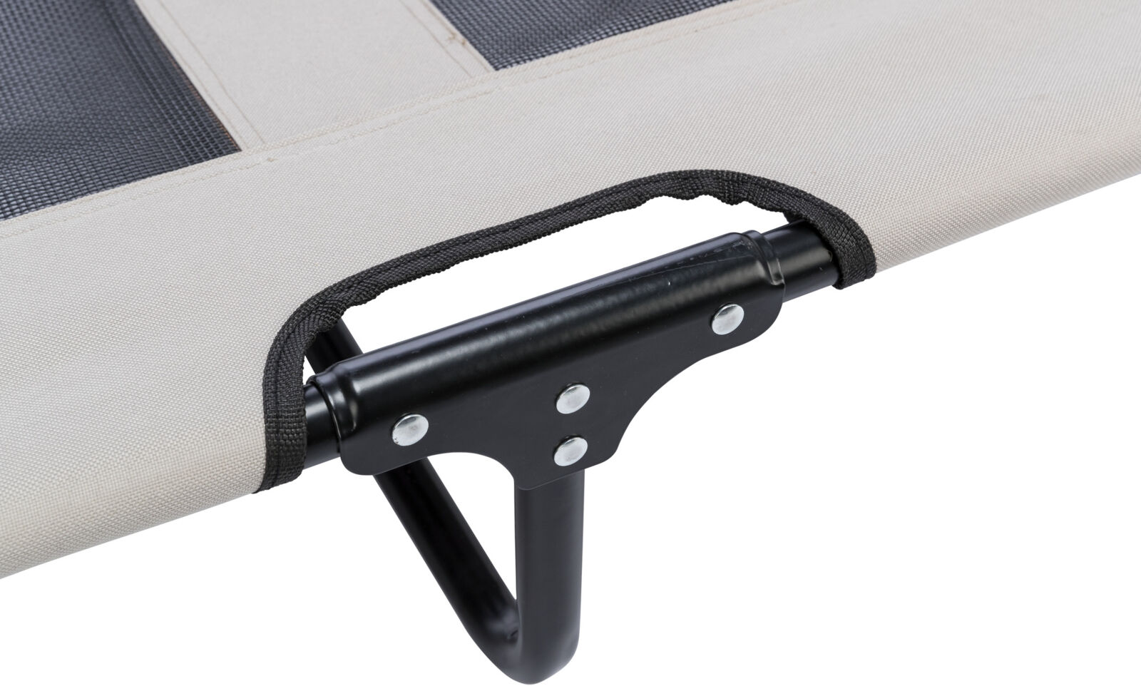 Chaise longue pour chien, beige/noir 120×19×70cm Chaise longue pour chien, beige/noir 120×19×70cm