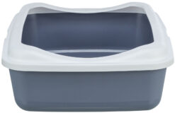 Alternative view of Katzentoilette Classic, mit Rand, 37×15×48cm, lila/weiss