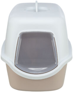 Alternative view of Bac à litière Vico, avec couvercle, 40×40×56cm, blush/blanc