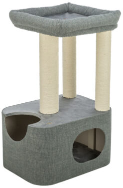 Arbre à chat Viviana, carré, 86cm, bleu/gris