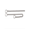 Collier étrangl. en acier inox,65cm