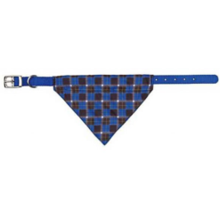 Collier nylon avec bandana, M: 37-47cm/20mm, bleu