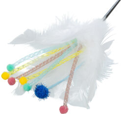 Alternative view of Spielstab mit Federn, Kunststoff, Katzenminze, 41cm