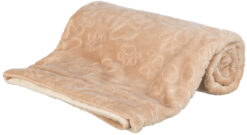 Alternative view of Couverture Barry, en peluche douce, beige