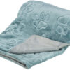 Couverture Barry, en peluche douce, bleu/gris