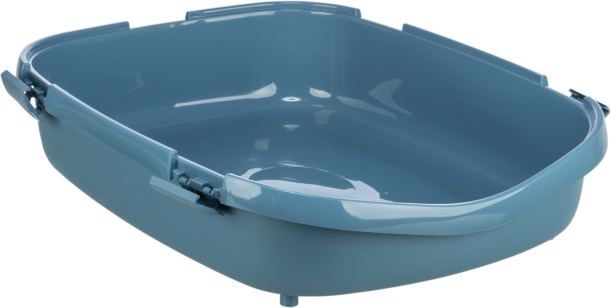 Bac à litière Primo XXL Top avec couvercle, bleu/blanc 56×47×71cm Bac à litière Primo XXL Top avec couvercle, bleu/blanc 56×47×71cm