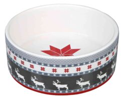 Ecuelle céramique, gris/rouge/blanc