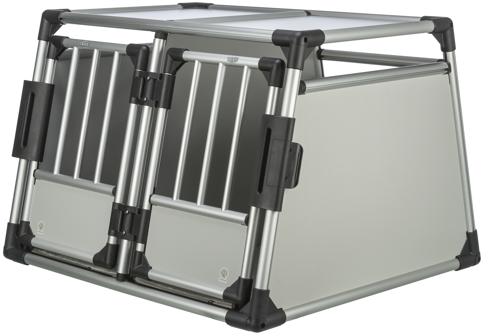 Double cage de transport, aluminium, 95x69x88cm 95x64x88cm Double cage de transport, aluminium, 95x69x88cm 95x64x88cm