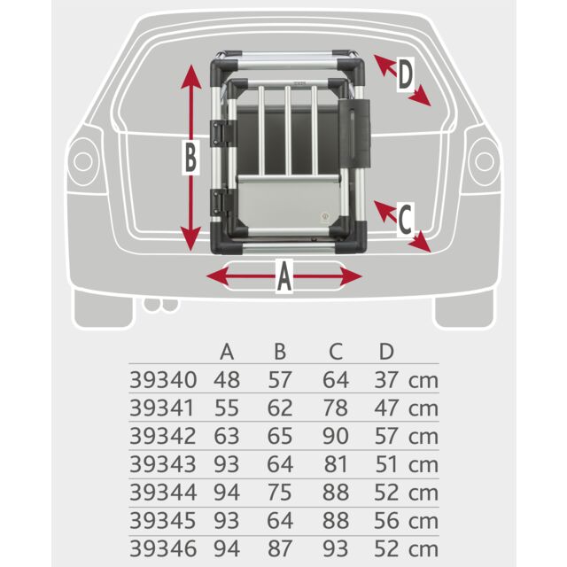 Double cage de transport, aluminium, 95x69x88cm 95x64x88cm Double cage de transport, aluminium, 95x69x88cm 95x64x88cm