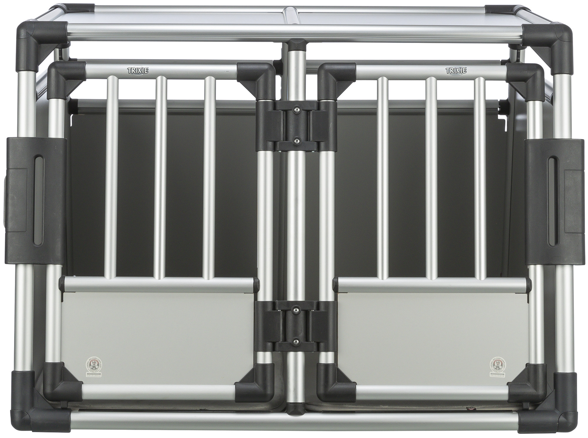 Double cage de transport, aluminium, 95x69x88cm 95x64x88cm Double cage de transport, aluminium, 95x69x88cm 95x64x88cm