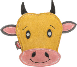 Vache, en cuir, 17cm