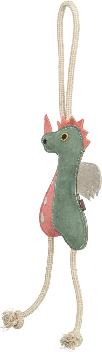 Dragon sur corde, en cuir/corde, 55cm Dragon sur corde, en cuir/corde, 55cm