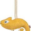 Caméléon sur corde, en cuir/corde, 45cm