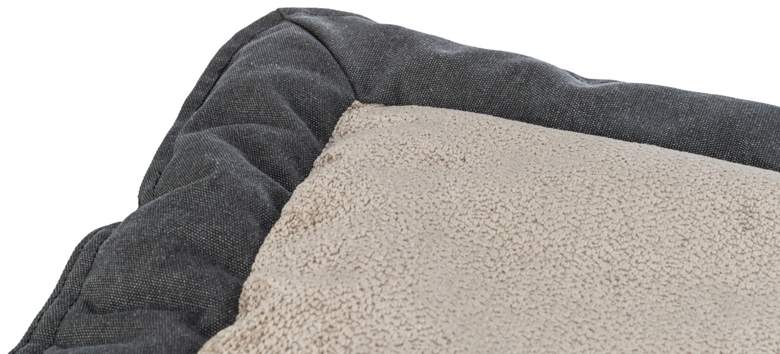 BE NORDIC Matelas, Föhr, carré, noir/sable 70×55cm BE NORDIC Matelas, Föhr, carré, noir/sable 70×55cm