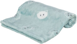 Couverture Mimi, peluche douillette, 70×50cm, sauge