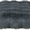 Coussin Elli, carré, 60×45cm, gris foncé