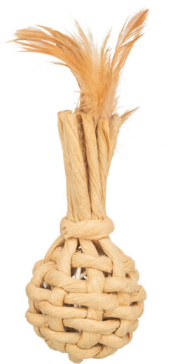 Jouet, fil papier, avec plumes XXL, 15cm