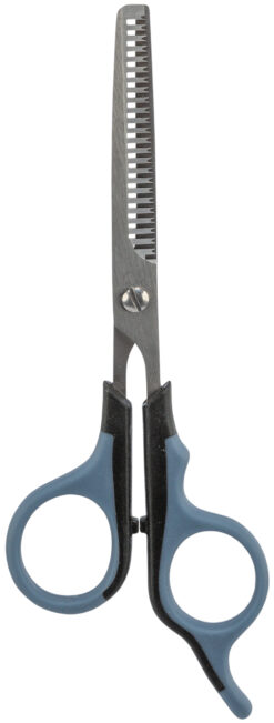 Alternative view of Ciseaux à effiler/unilat, en acier inox/plast., gris foncé