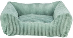 Lit Vital Jonna, velours côtelé, carré, 120×80cm, sauge