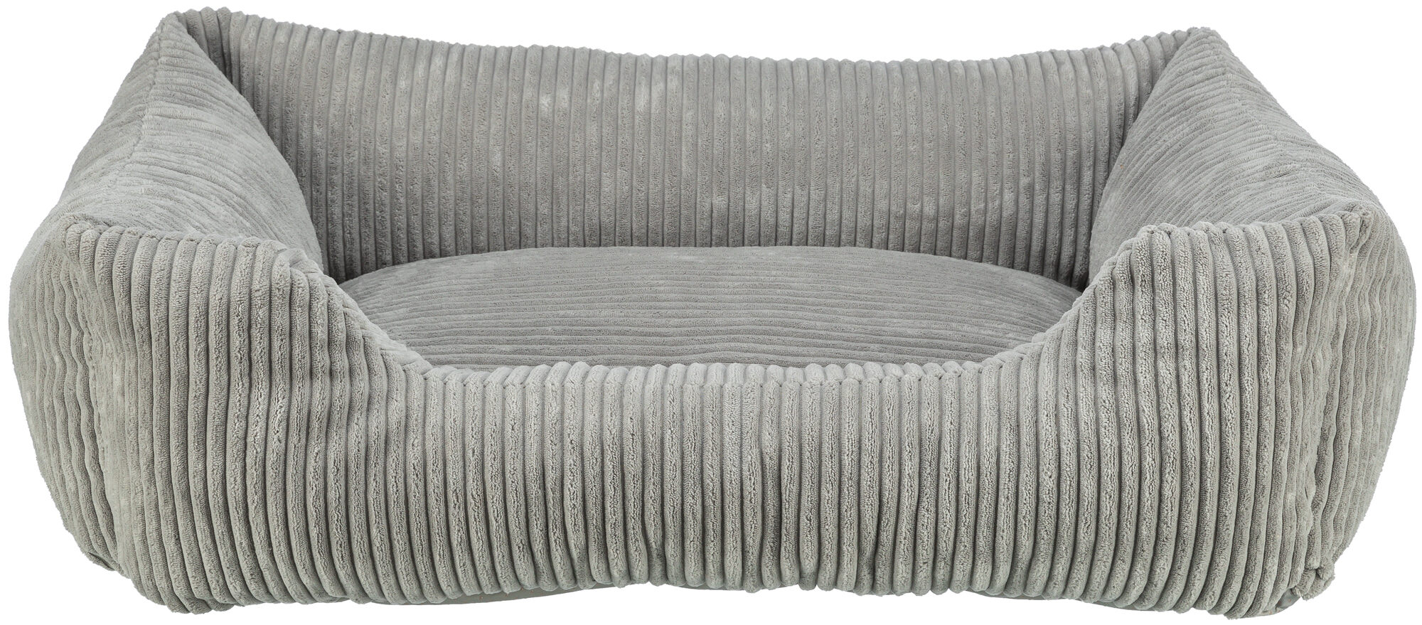 Lit Vital Jonna, velours côtelé, carré, gris clair 120×80cm Lit Vital Jonna, velours côtelé, carré, gris clair 120×80cm