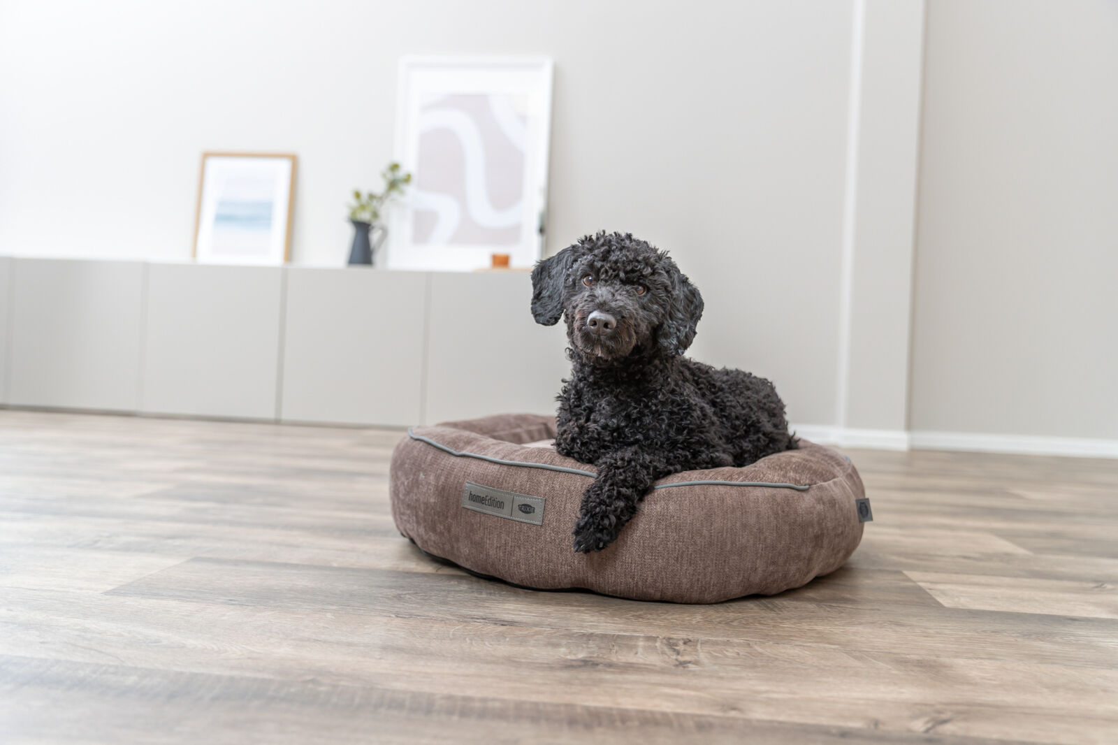 Lit Vital Lennox, chenille, gris rund, ø 50cm Lit Vital Lennox, chenille, gris rund, ø 50cm