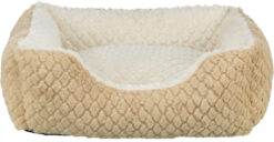 Lit Kaline Mio, rectangulaire, brun/crème