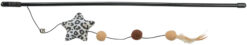 Canne à pêche étoile, plastique/peluche, catnip, 50cm