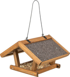 natura mangeoire oiseaux suspendue, en pin, brun