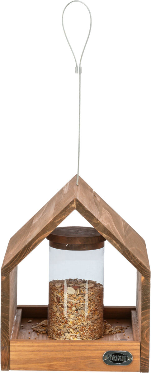 natura mangeoire oiseaux suspendue & silo, en pin, brun 20×24×20cm natura mangeoire oiseaux suspendue & silo, en pin, brun 20×24×20cm