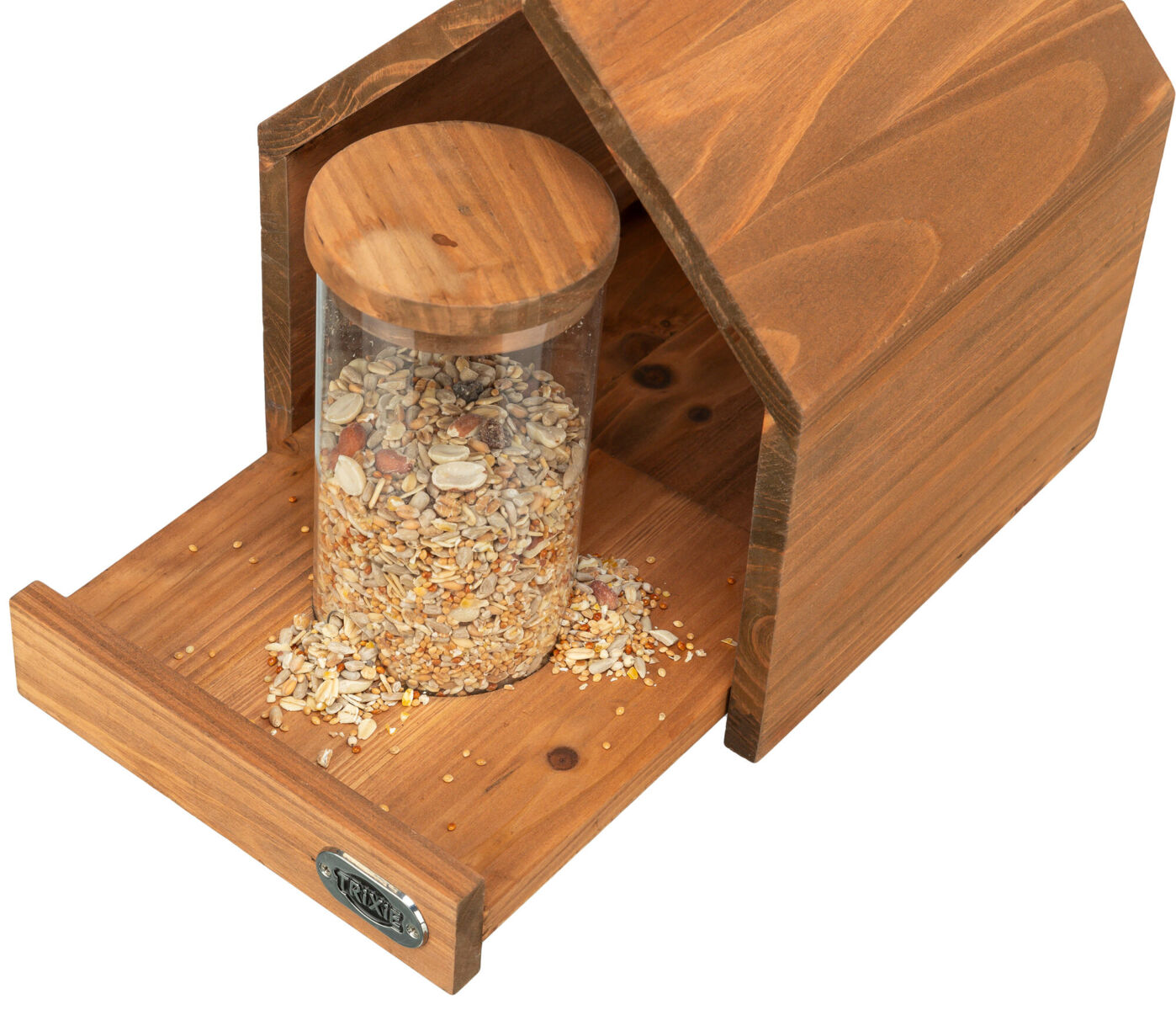 natura mangeoire oiseaux suspendue & silo, en pin, brun 20×24×20cm natura mangeoire oiseaux suspendue & silo, en pin, brun 20×24×20cm