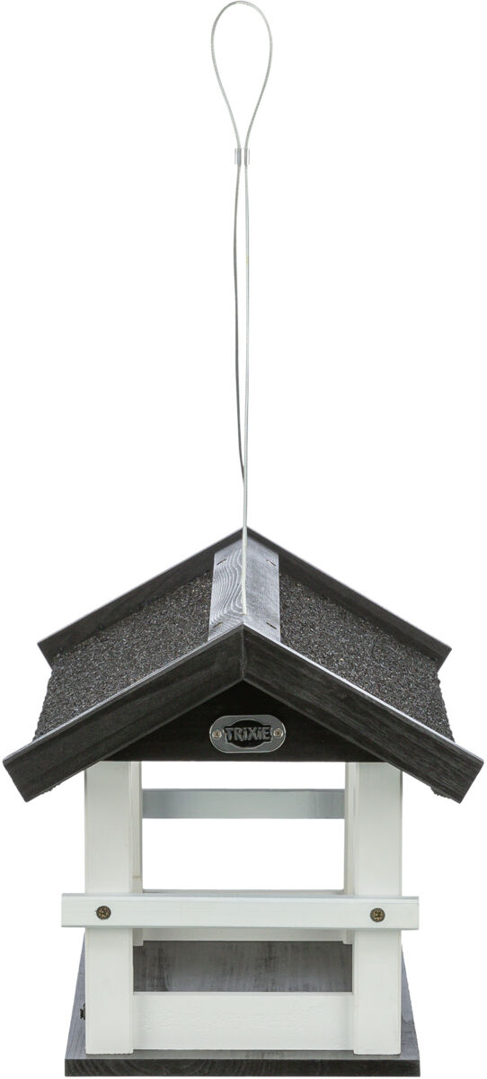 natura mangeoire oiseaux suspendue, en pin, noir/blanc 36×25×25cm natura mangeoire oiseaux suspendue, en pin, noir/blanc 36×25×25cm