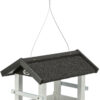 natura mangeoire oiseaux suspendue, en pin, noir/blanc