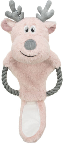 Xmas renne avec corde, peluche/corde, 47cm